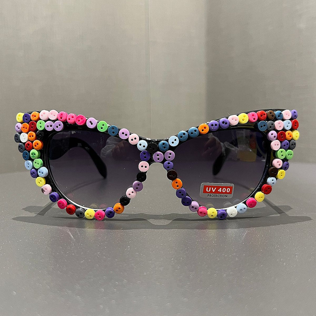 Women Cat-Eye Sunglasses with Color Accented Frame Kalsten