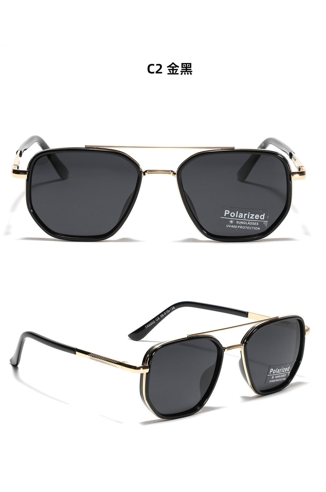 Women's Square Sunglasses with Polarized Lenses and Elegant Metal Frame Kalsten