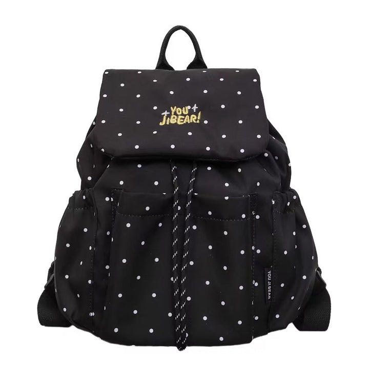 Polka Dot Textured Backpack Kalsten