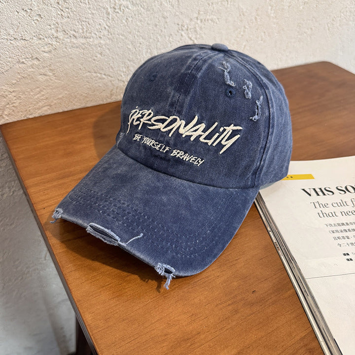 Women's Distressed Denim Adjustable Cap Kalsten