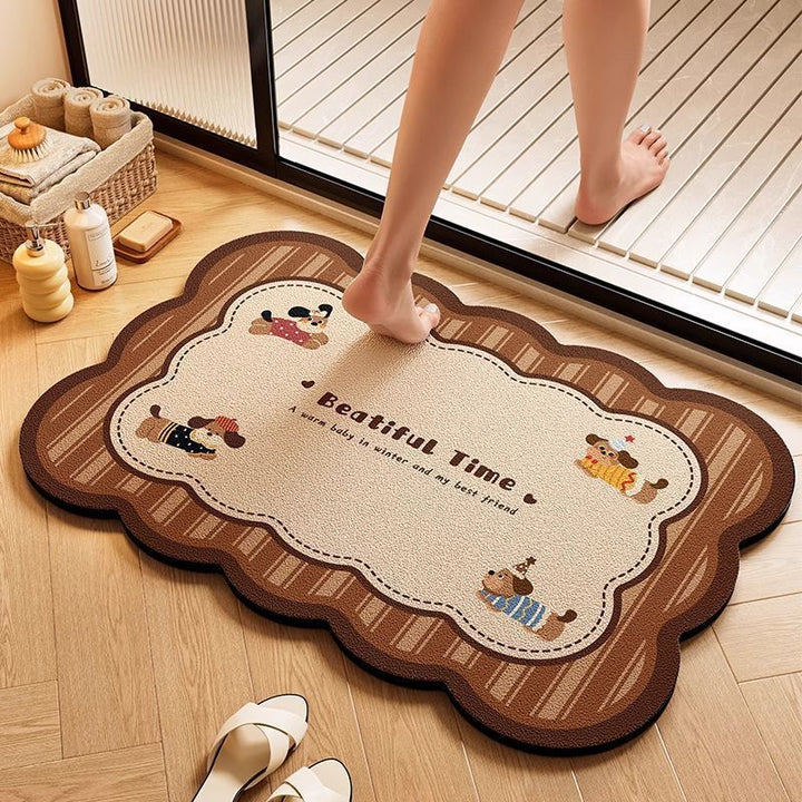 Cloud-Shaped Playful Bath Mat