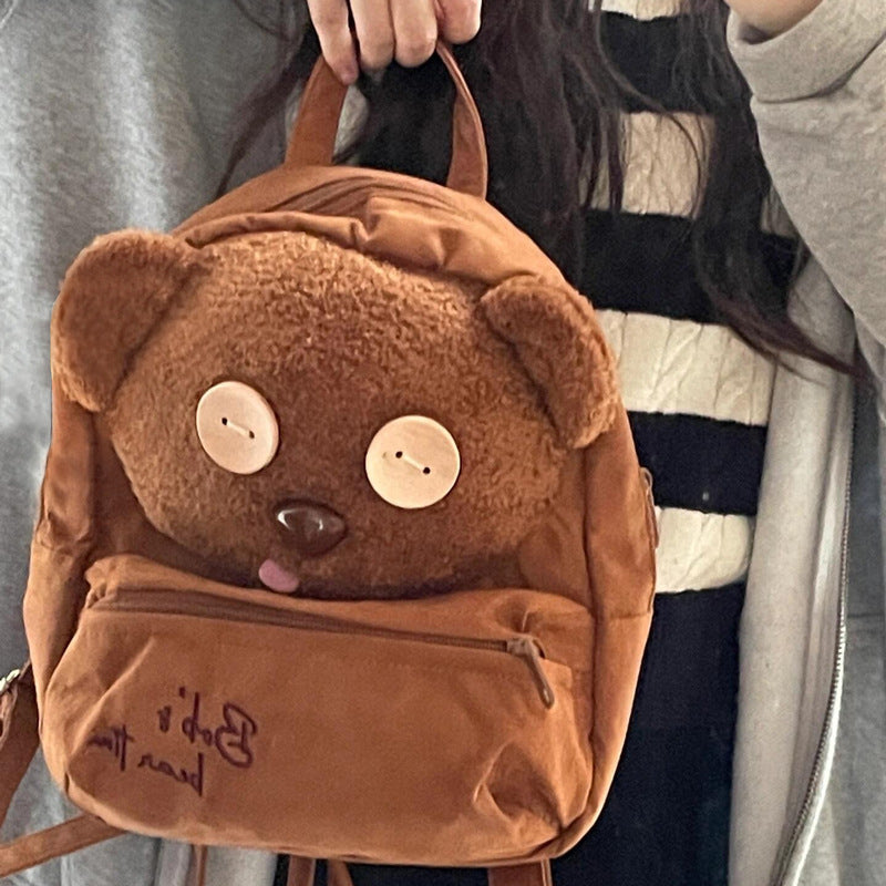 Plush Bear-Shaped School Backpack Kalsten