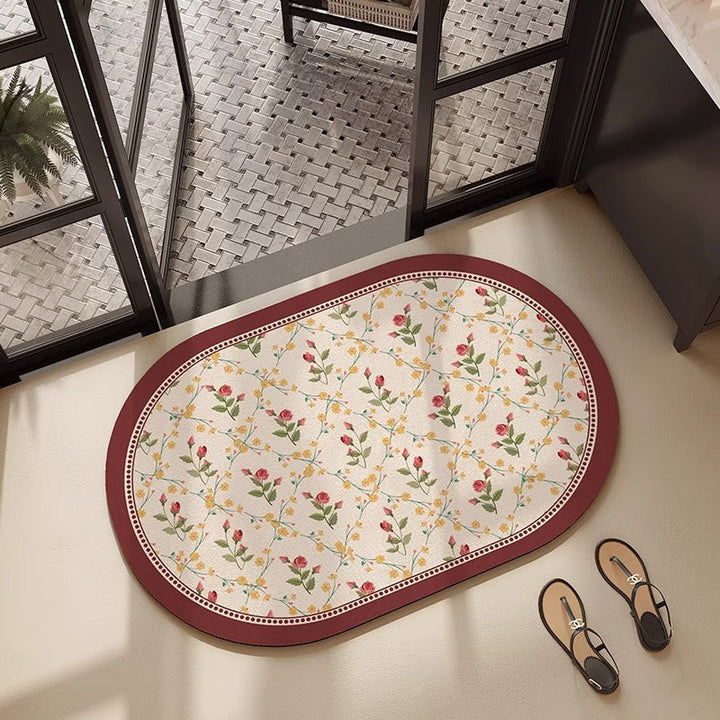 Floral Design Decorative Area Mat Kalsten