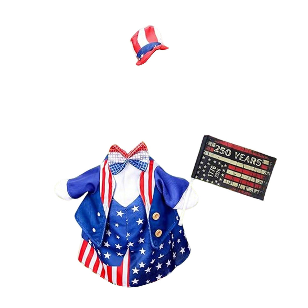 Unisex decorative fabric gander with patriotic costume and removable top hat Kalsten