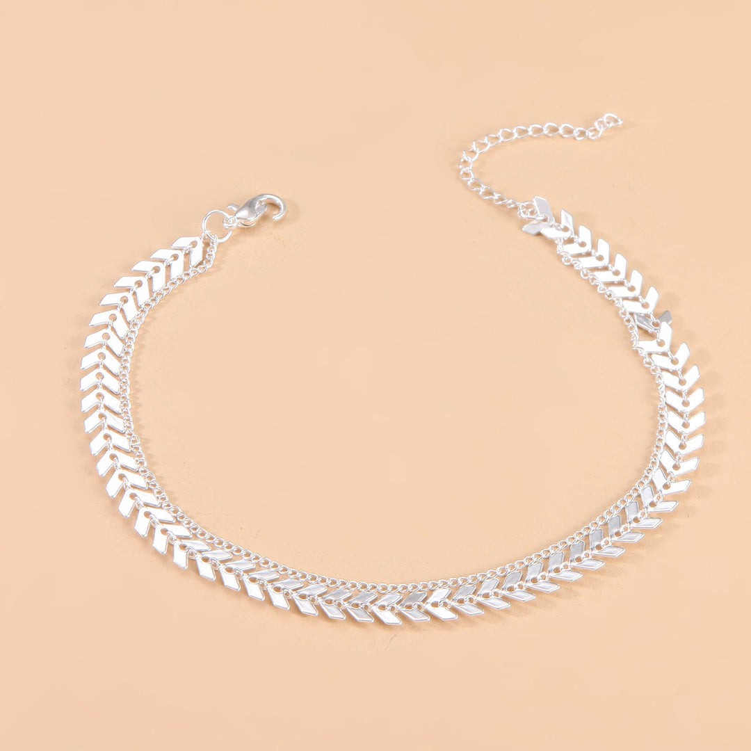 Adjustable Herringbone Chain Anklet Kalsten