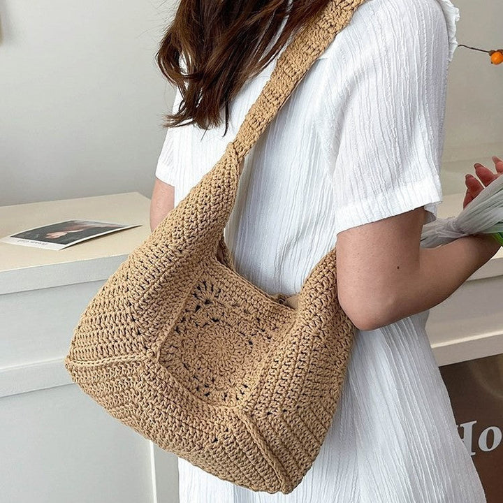 Macrame Shoulder Bag with Decorative Crochet Pattern Kalsten