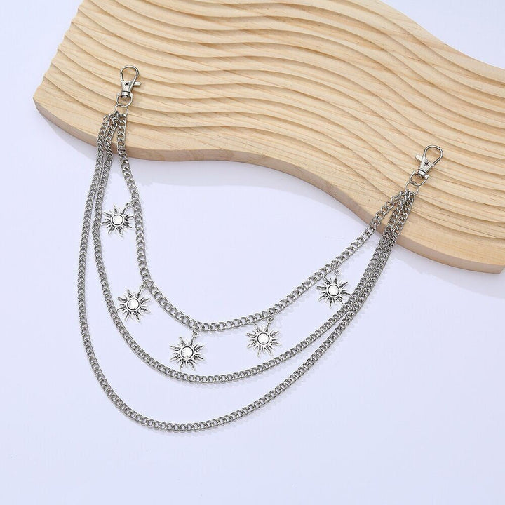 Fashionable chain necklace with sun motifs Kalsten