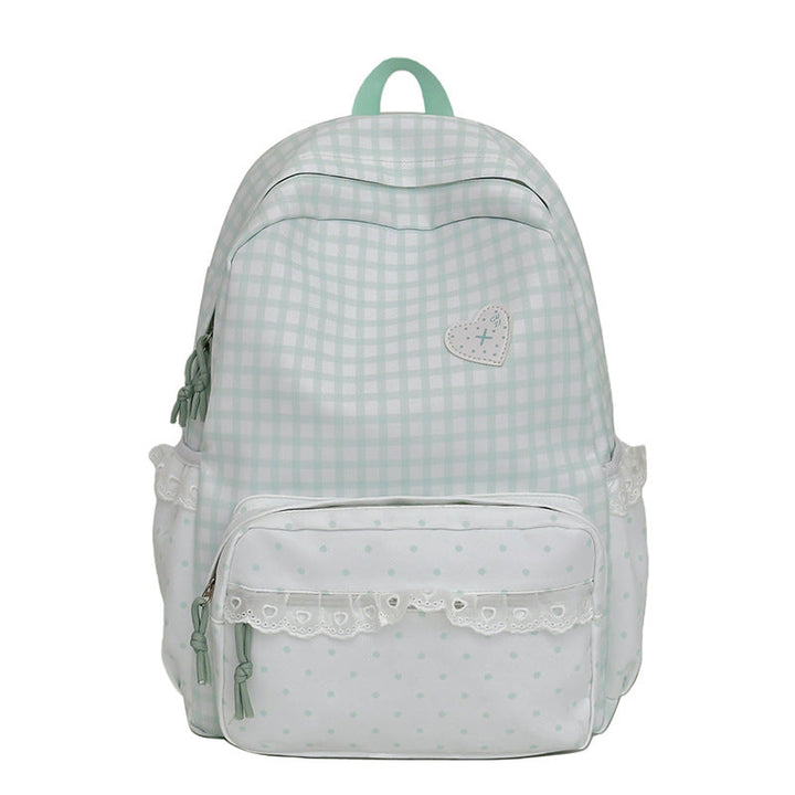 Whimsical Gingham Pattern Backpack Kalsten