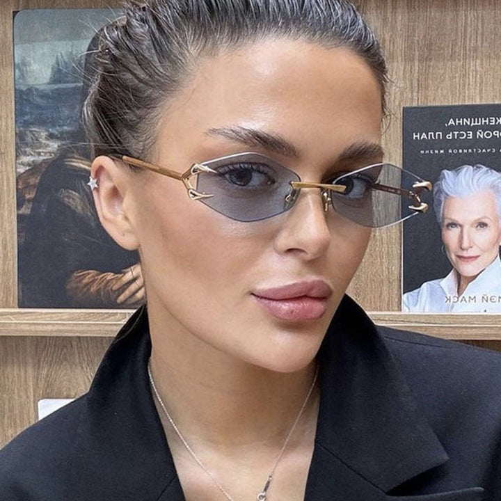Women's extravagant hexagonal sunglasses with innovative frame and UV protection Kalsten