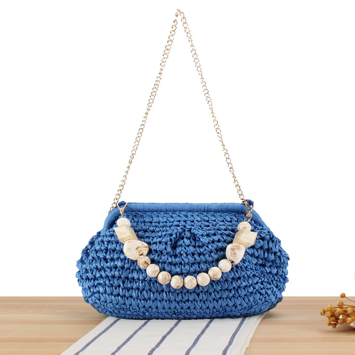 Braided Clutch with Pearl Accent Kalsten