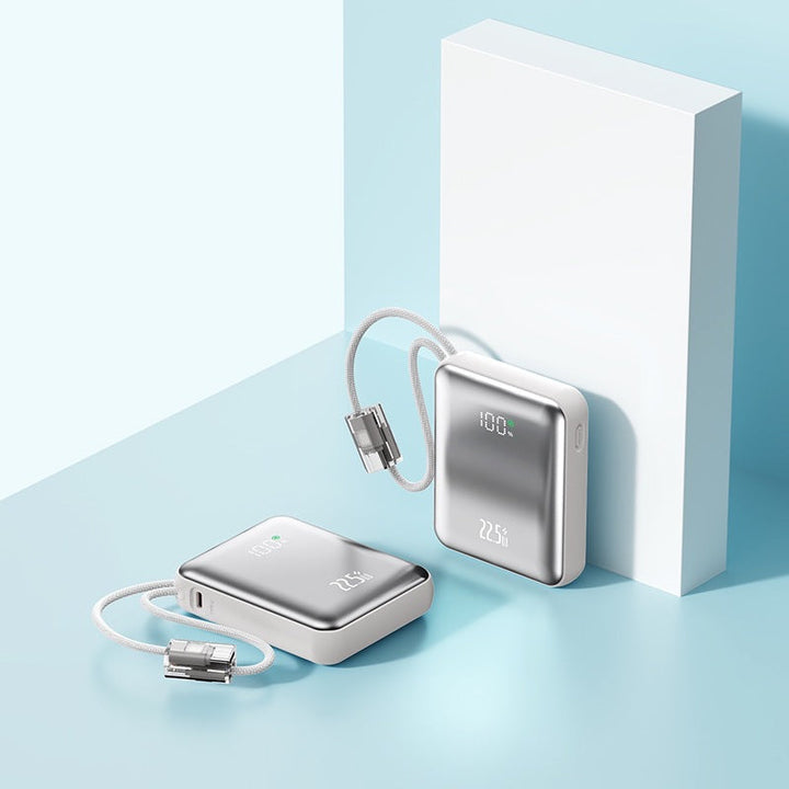 Ultra-Slim Power Bank with Integrated Charging Port and Digital Charge Indicator Kalsten