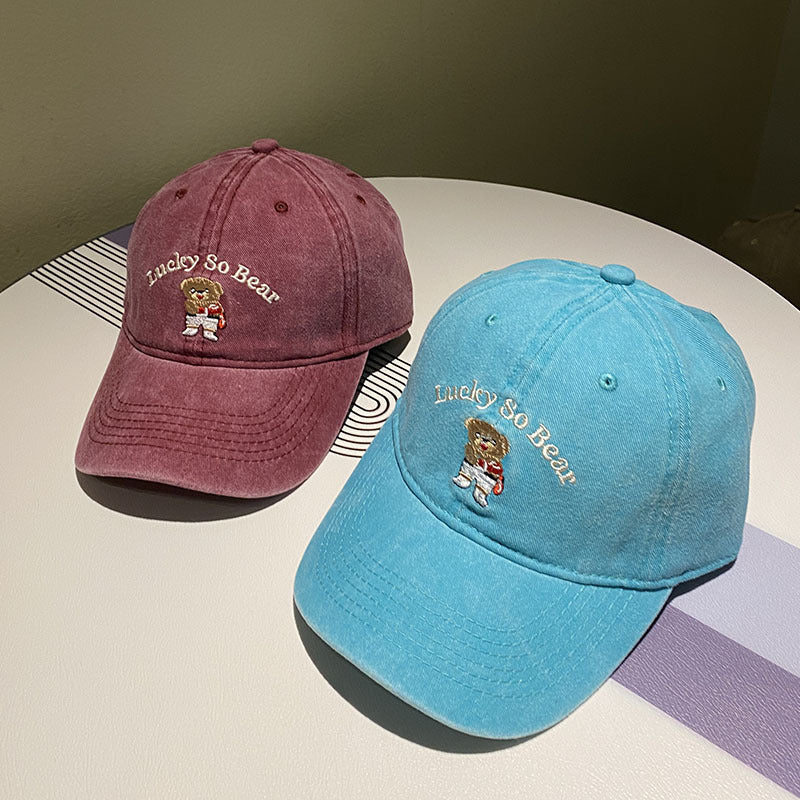 Unisex Casual Embroidered Bear Cap Kalsten