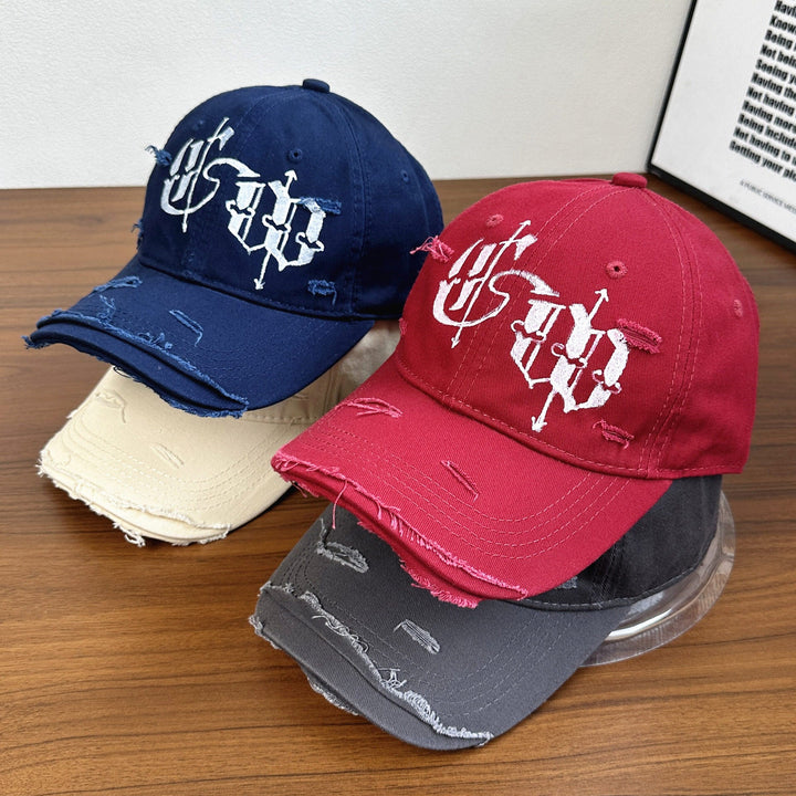 Men's Distressed Graphic Embroidered Cap Kalsten