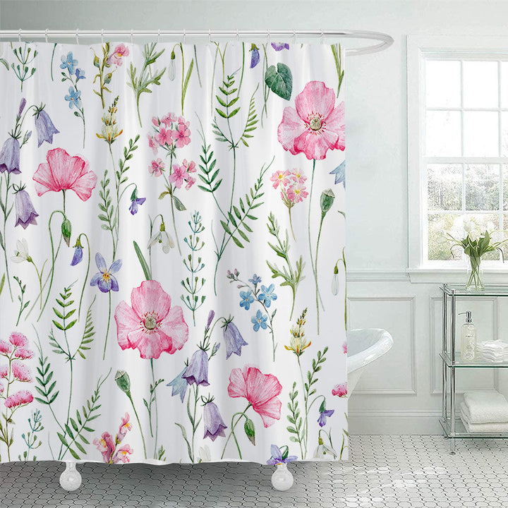 Botanical Illustration Shower Curtain Kalsten