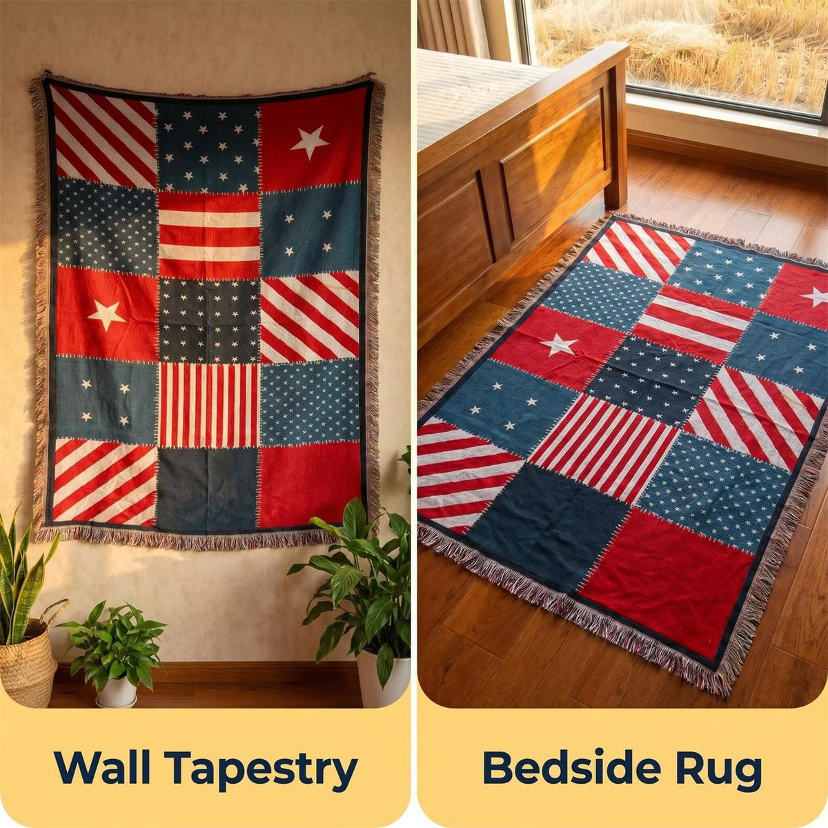 Americana Patterned Sofa Cover