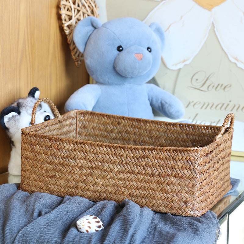 Handcrafted Natural Woven Storage Tray Kalsten