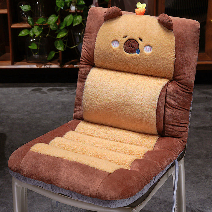 Plush seat cushion with cheerful fruit motif Kalsten