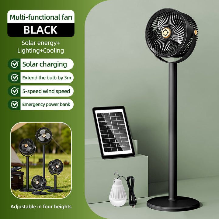 Unisex Solar-Powered Multi-Functional Floor Fan Kalsten