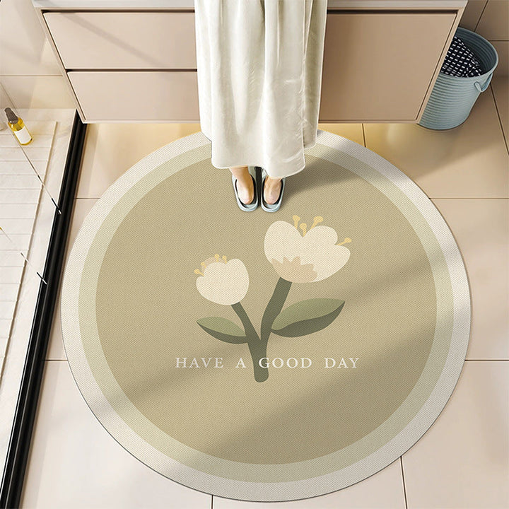Round Decorative Bath Mat Kalsten