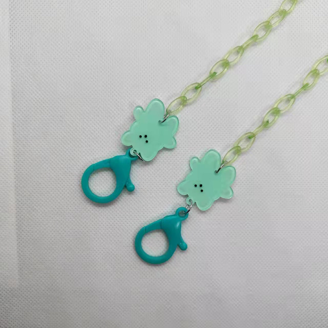 Playful glasses holder chain with floral motif Kalsten