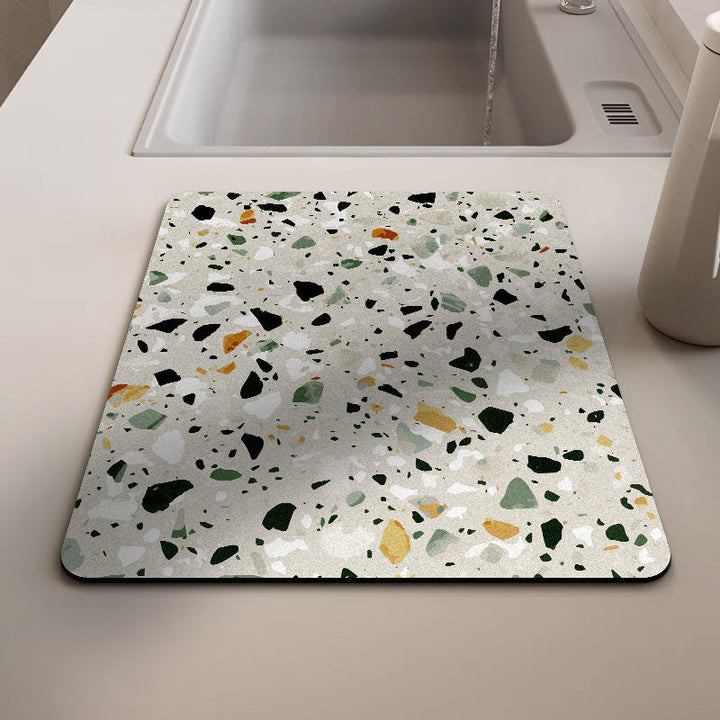 Artistic Terrazzo-Pattern Kitchen Mat Kalsten
