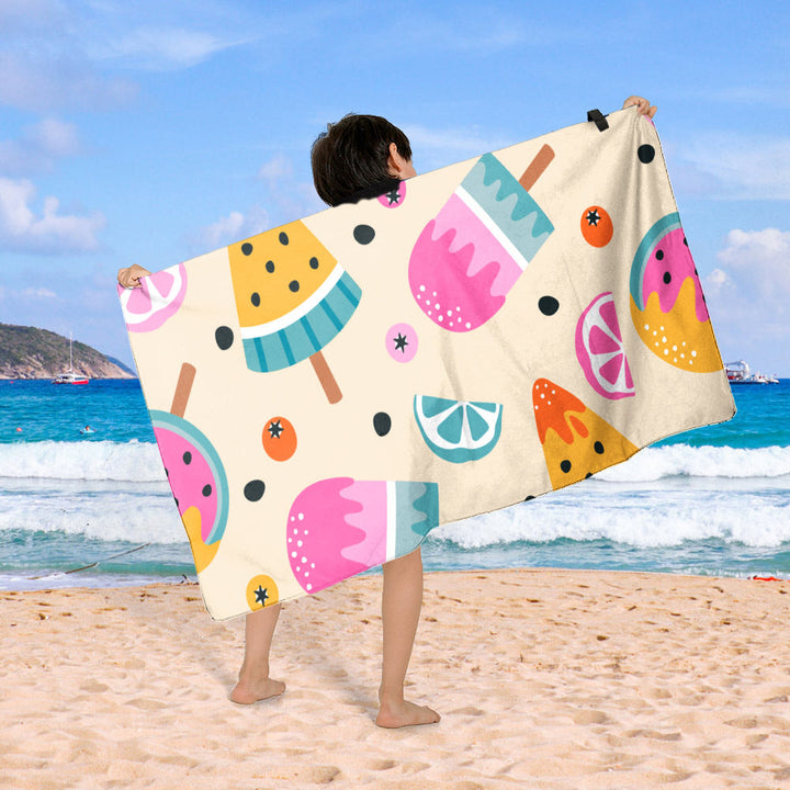 Beach blanket with colorful cupcake design Kalsten