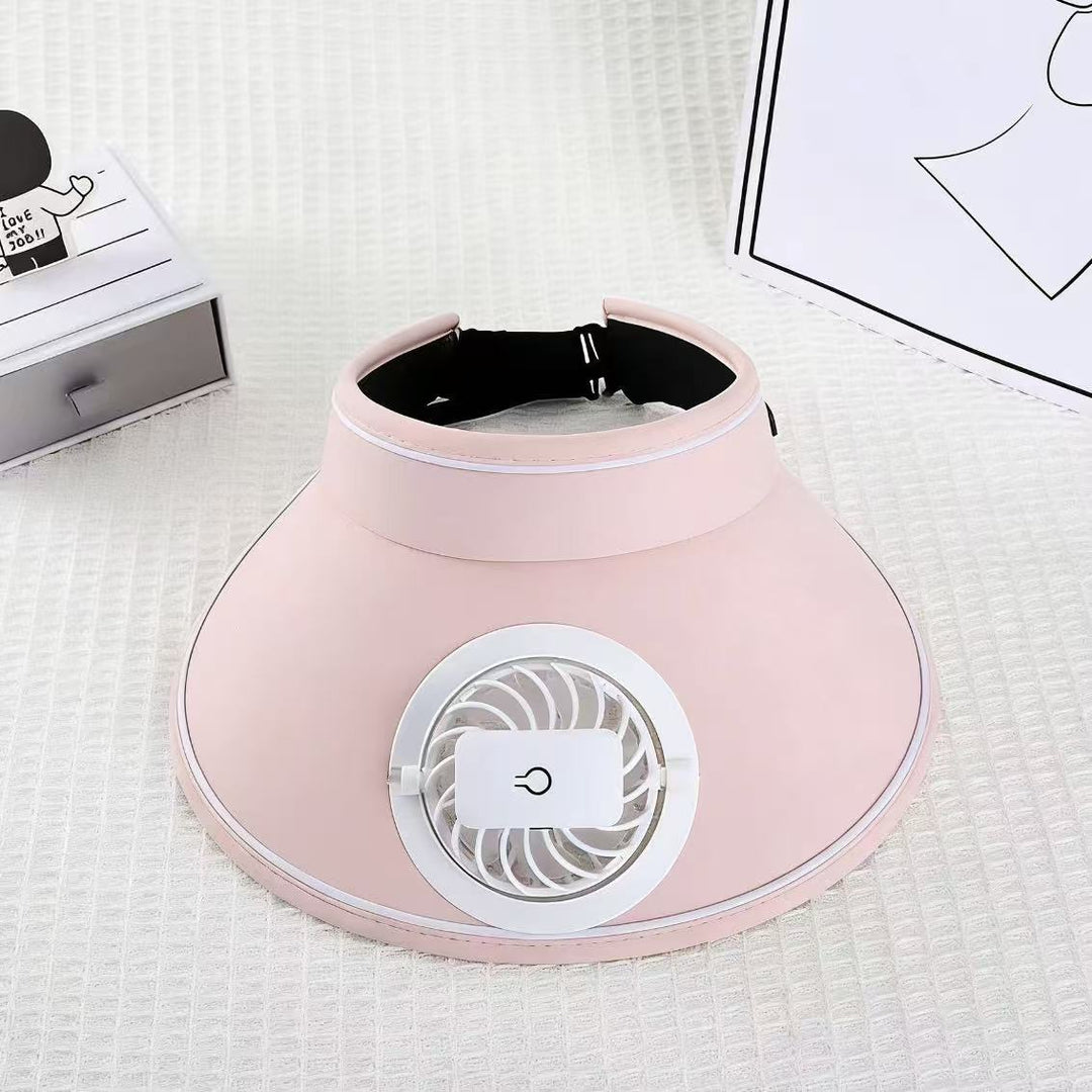 visor with detachable USB fan, adjustable headband and breathable UV protection Kalsten