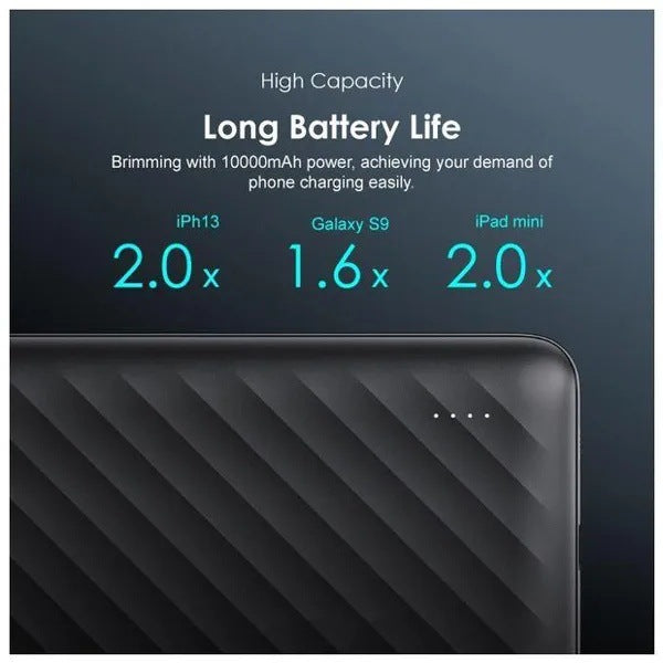 High-capacity portable power bank with dual USB-A and USB-C fast charging Kalsten