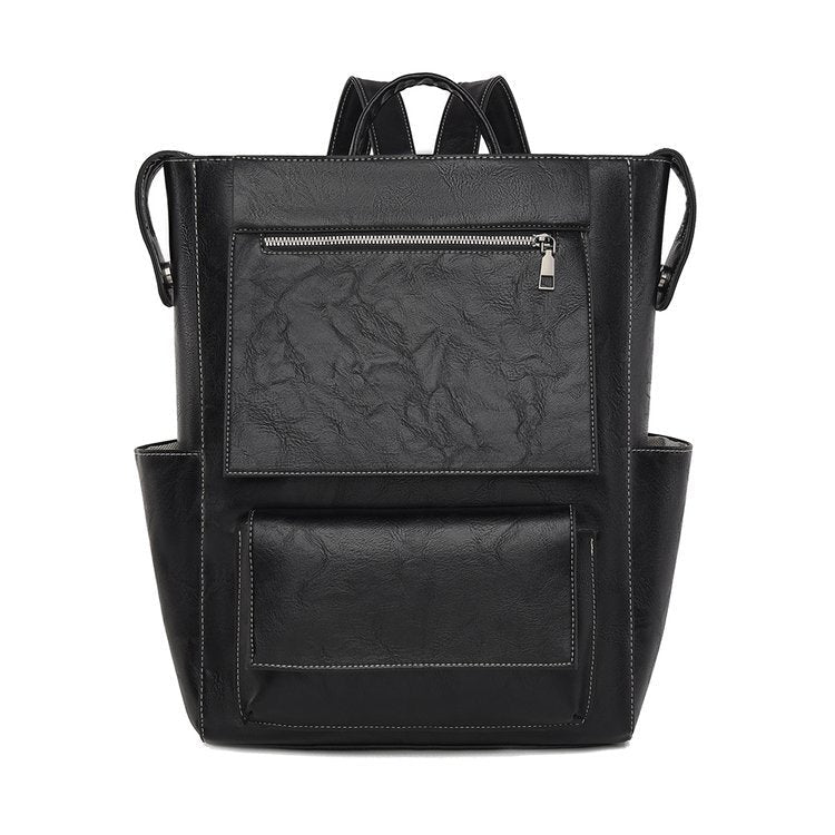 Multi-Pocket Genuine Leather Backpack Kalsten
