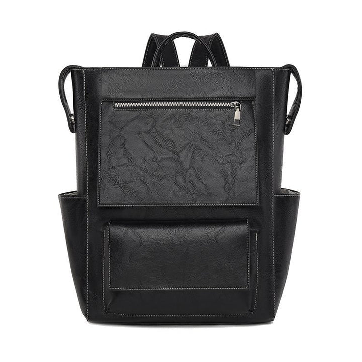 Multi-Pocket Genuine Leather Backpack Kalsten