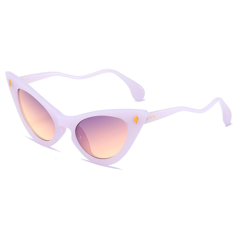 Women's Cat-Eye Sunglasses with Mirrored Lenses and Elegant Detail Kalsten