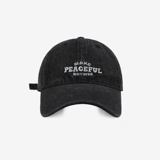 Women's Distressed Denim Embroidered Cap Kalsten