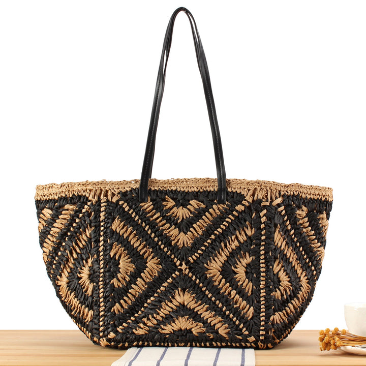 Large Beach Bag Made of Woven Bast Kalsten