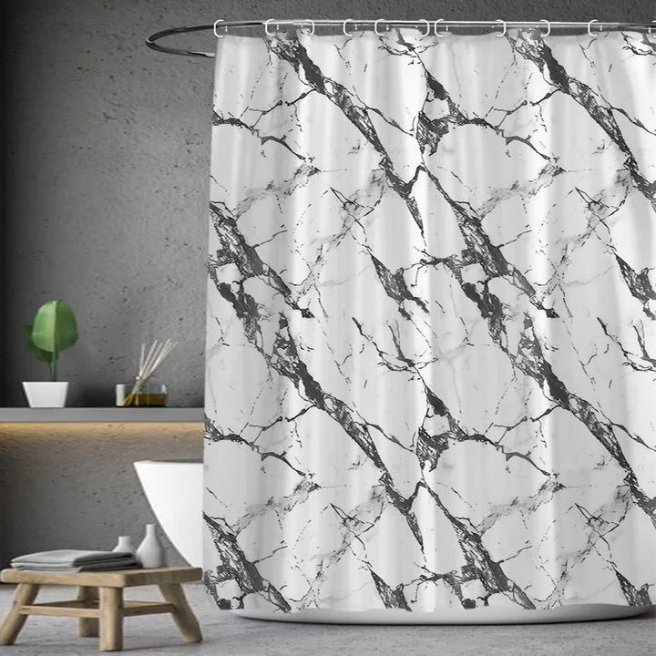 Marble Pattern Waterproof Shower Curtain Kalsten