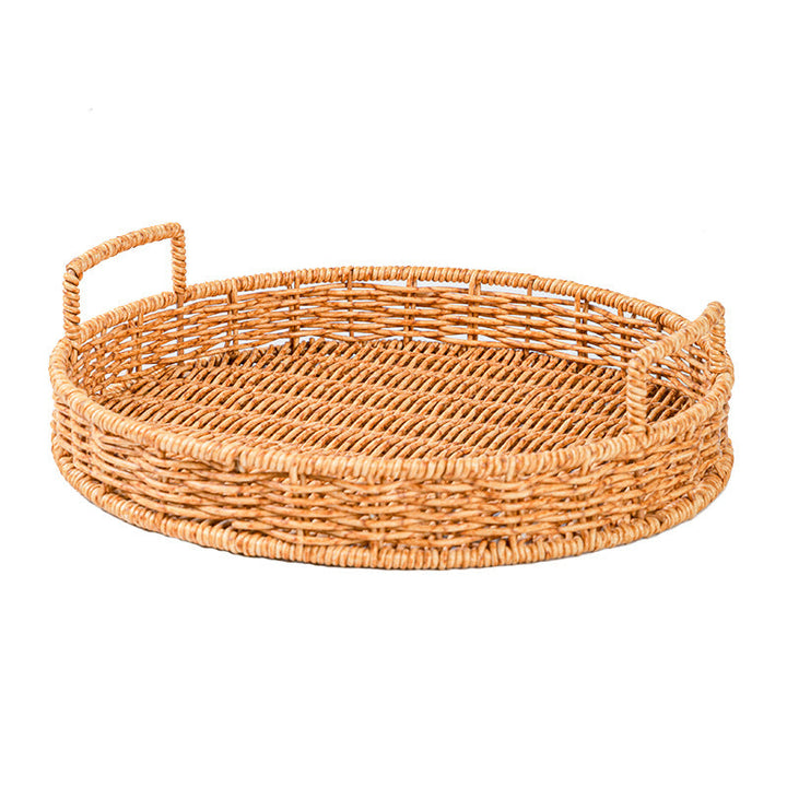 Ladies Round Serving Rack Made of Braided Material Kalsten