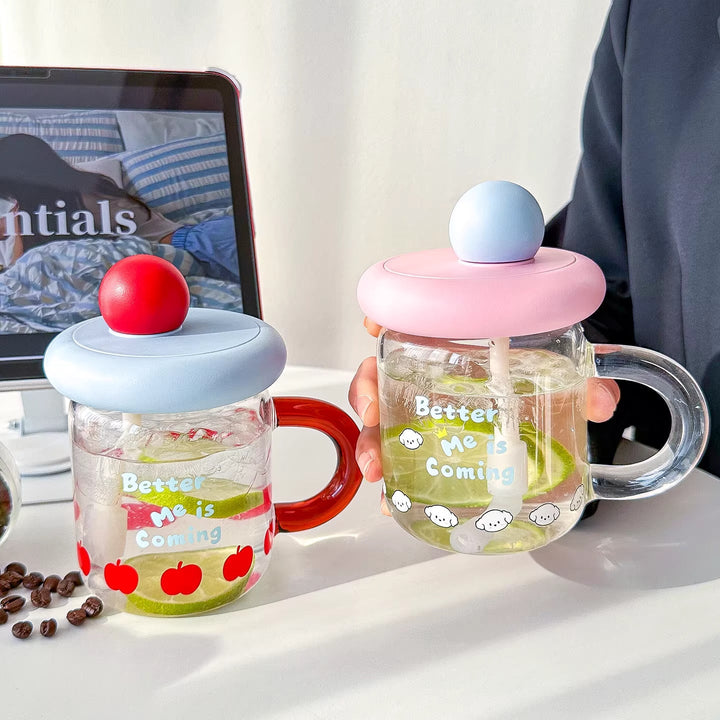 Ladies drinking glass with silicone lid Kalsten