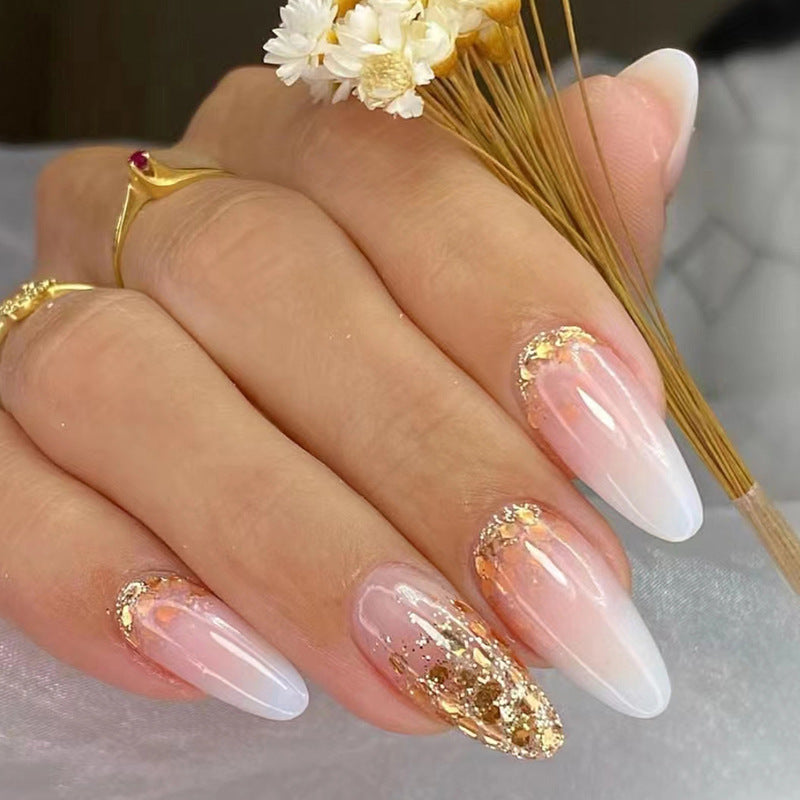 Elegant Glitter Gel Nail Tips Kalsten