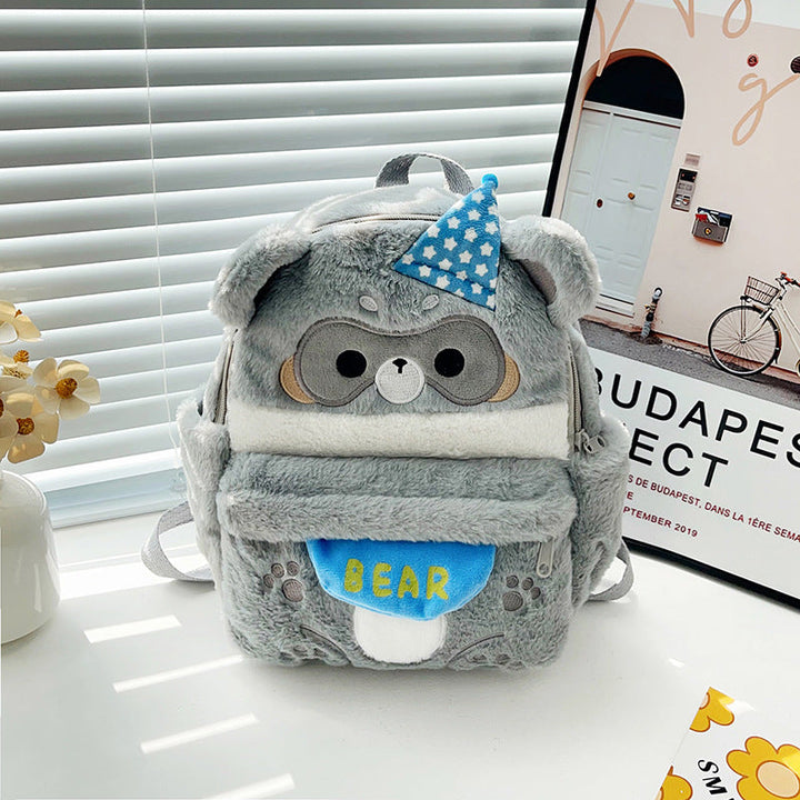 Plush backpack with cute bear motif Kalsten