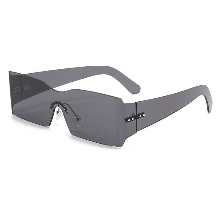 Women's futuristic fashion sunglasses with transparent frame Kalsten