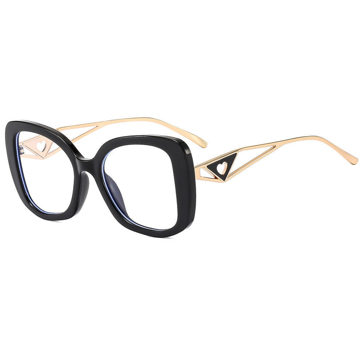 Ladies fashionable oversized sunglasses with luxurious heart detail Kalsten