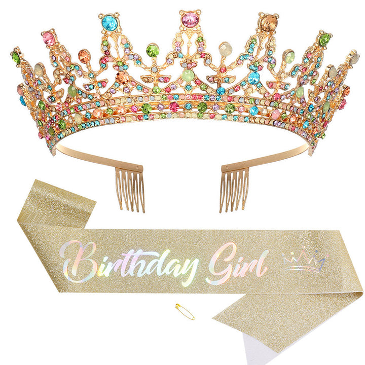 Women's Sparkling Crown and Sash Set Kalsten