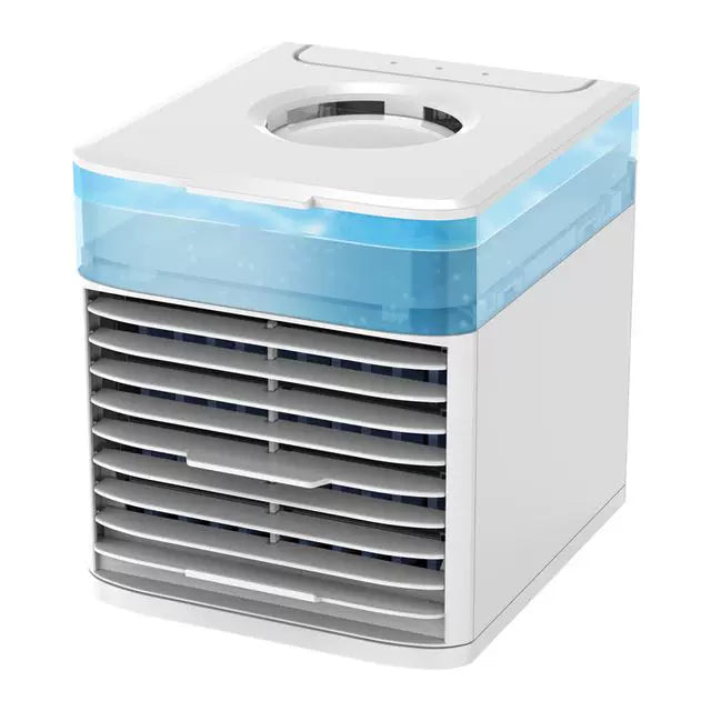 Unisex one size compact desktop evaporative air cooler with detachable top filling tank and adjustable directional louvers Kalsten