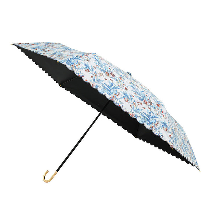 Women's elegant automatic folding umbrella with floral details Kalsten