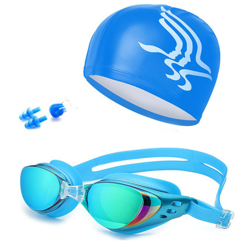 Swim set with hydrodynamic swimming goggles and Kalsten swim cap