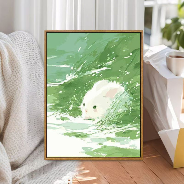Whimsical Bunny Illustration Canvas Art Kalsten