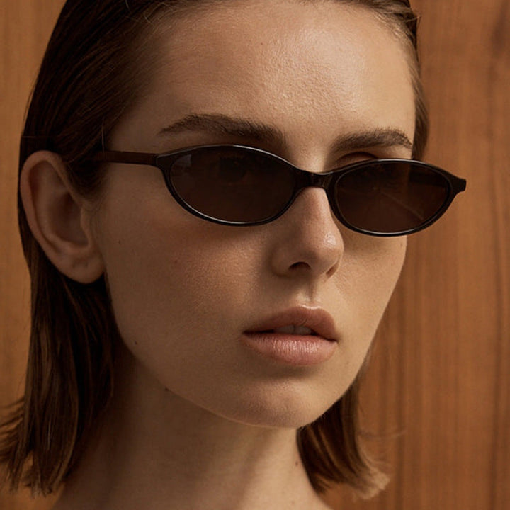 Women oval-shaped sunglasses with transparent frame and UV protection Kalsten
