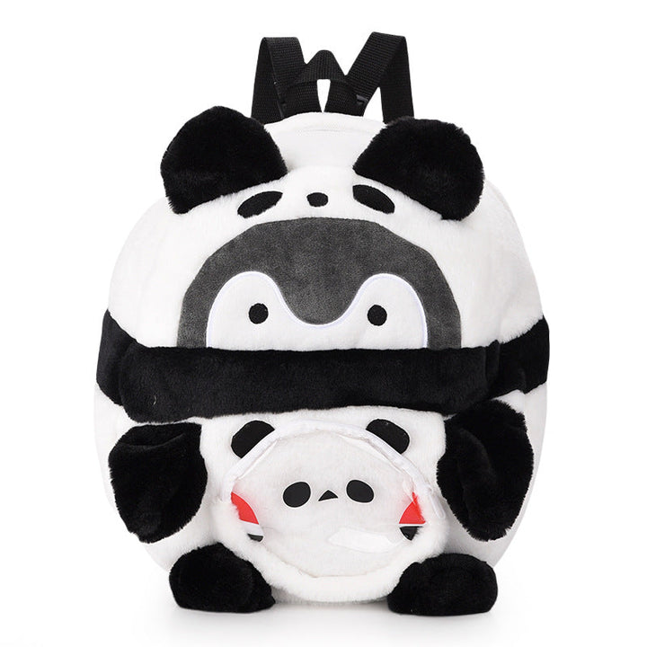 Plush Backpack with Playful Panda Design Kalsten