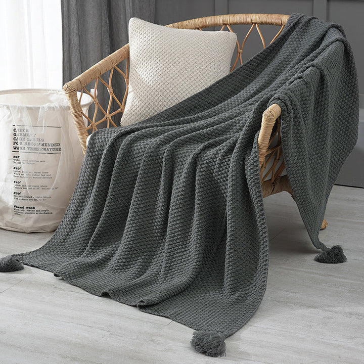 Ladies Elegant Waffle Structure Blanket Kalsten