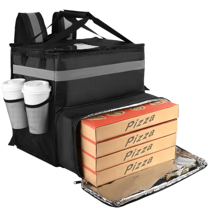 Women's Insulated Pizza Delivery Bag with Drink Holders and Reflectors Kalsten