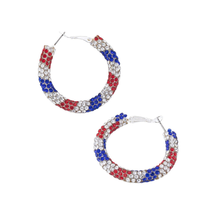 Women nan statement hoops with sparkling crystal trim and secure closure Kalsten